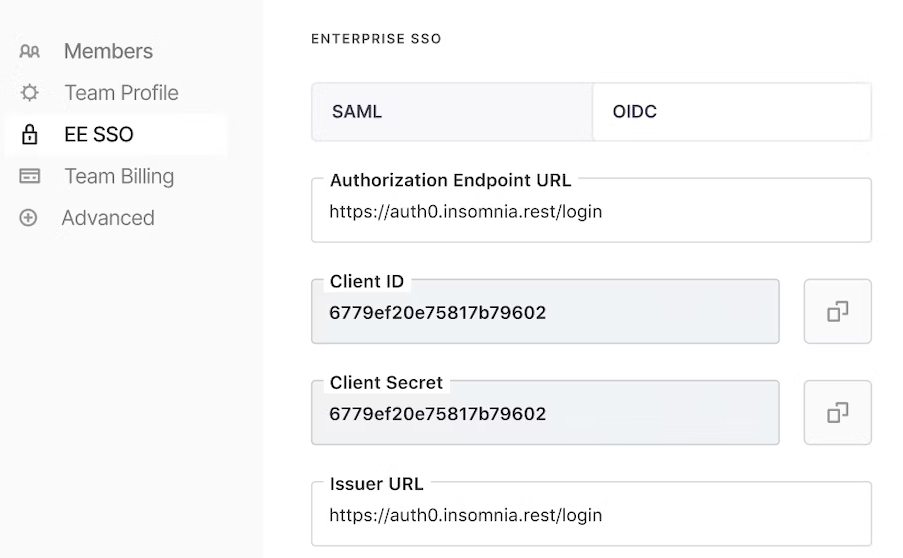 Guide for Enterprise SSO configuration